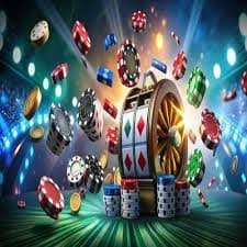 Antarmuka permainan slot Play'n GO di nixtoto dengan grid simbol dan tombol putar